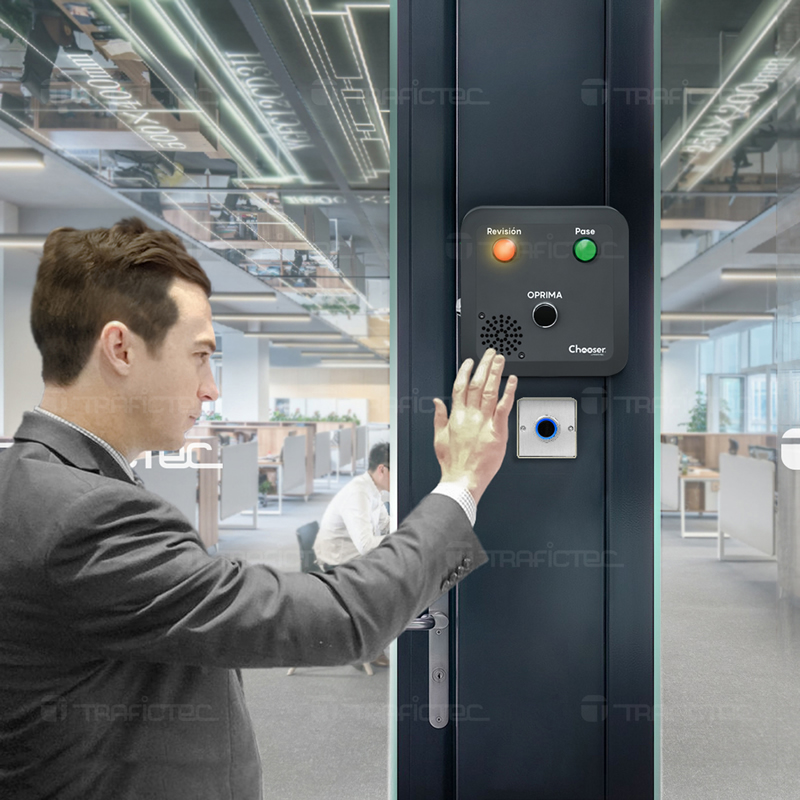 Botón Sin Contacto con LED indicador Para Controladores Industriales Chooser y Chooser mini