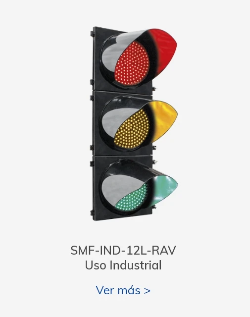 Semáforo LED para uso industrial con lámpara de 30 cm (12") de diámetro