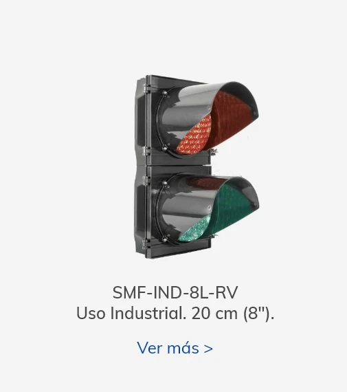 Semáforo LED para uso industrial con lámpara de 20 cm (8") de diámetro