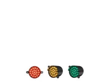 52L-RAV: Lámpara LED Industrial 52 mm (2") Rojo, ámbar, verde sólido. 12 VCD. IP54.