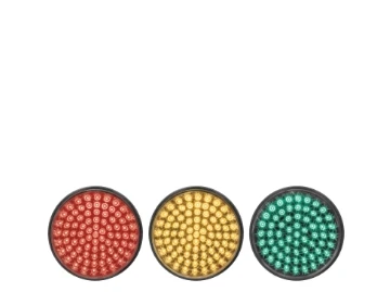 8L-RAV: Lámpara LED Vial 20 cm (8") Rojo, ámbar, verde sólido. 80 a 135 VCA. IP65.