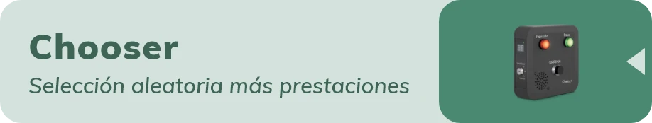 El Chooser de Trafictec es un dispositivo de fácil uso para selección y revisión aleatoria de personal, vehículos o mercancías