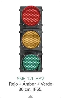 Semáforo LED para uso vial con lámpara de 30 cm