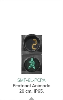 Semáforo peatonal animado con lámpara LED de 20 cm