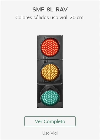 Semáforo LED de uso vial de 20 cm SMF-8L-RAV