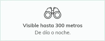 Visible hasta 300 m