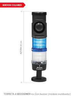 Torreta LED uso industrial 70mm