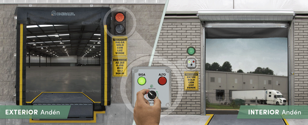 Semáforo LED Industrial Rojo-Verde 12.5 cm