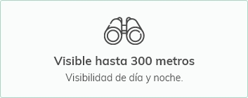 Visible hasta 300 m